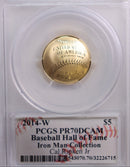 2014-W $5 Baseball Gold Commemorative, Cal Ripken, PCGS PF-70, Store