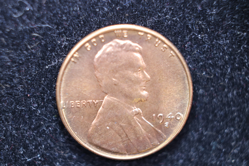 1940-S Lincoln Wheat Cents, Affordable Uncirculated Coin, SALE