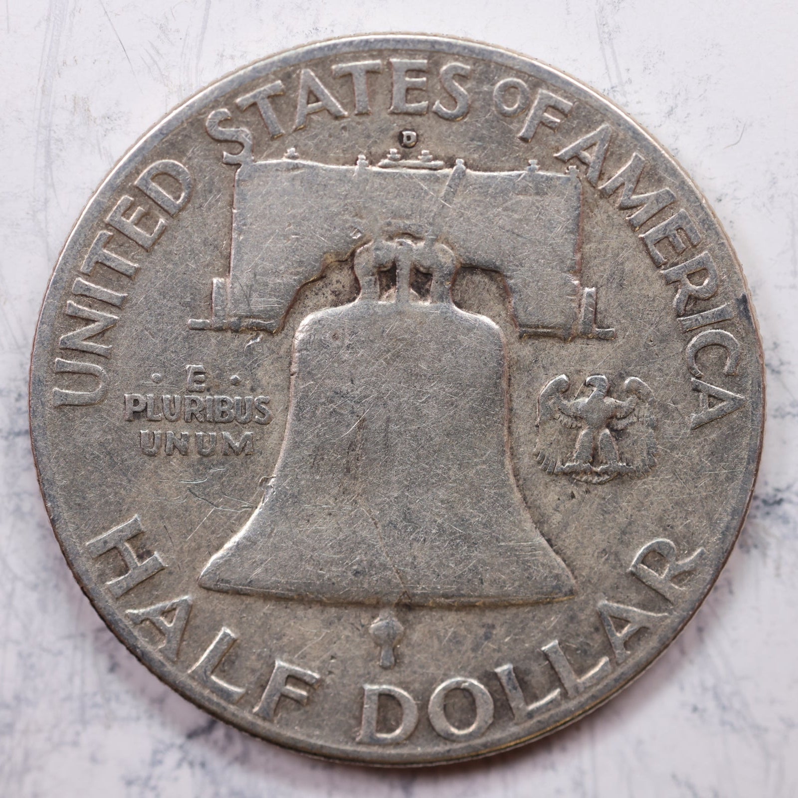 1949-D Franklin Half Dollar, Very Good Circulated Coin, Store #HR1233