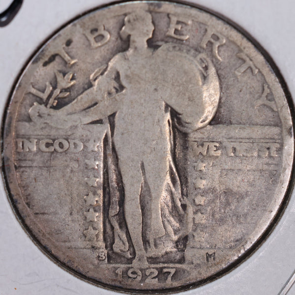 1927-S Standing Liberty Quarter, Good Circulated Coin, Store #QR0126