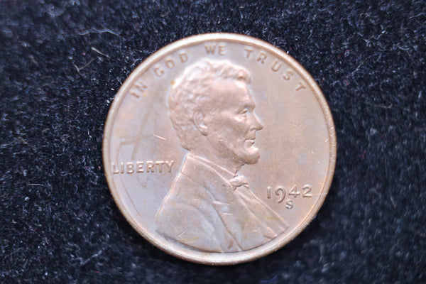 1942-S Lincoln Wheat Cents, Affordable Uncirculated Coin, SALE #88128