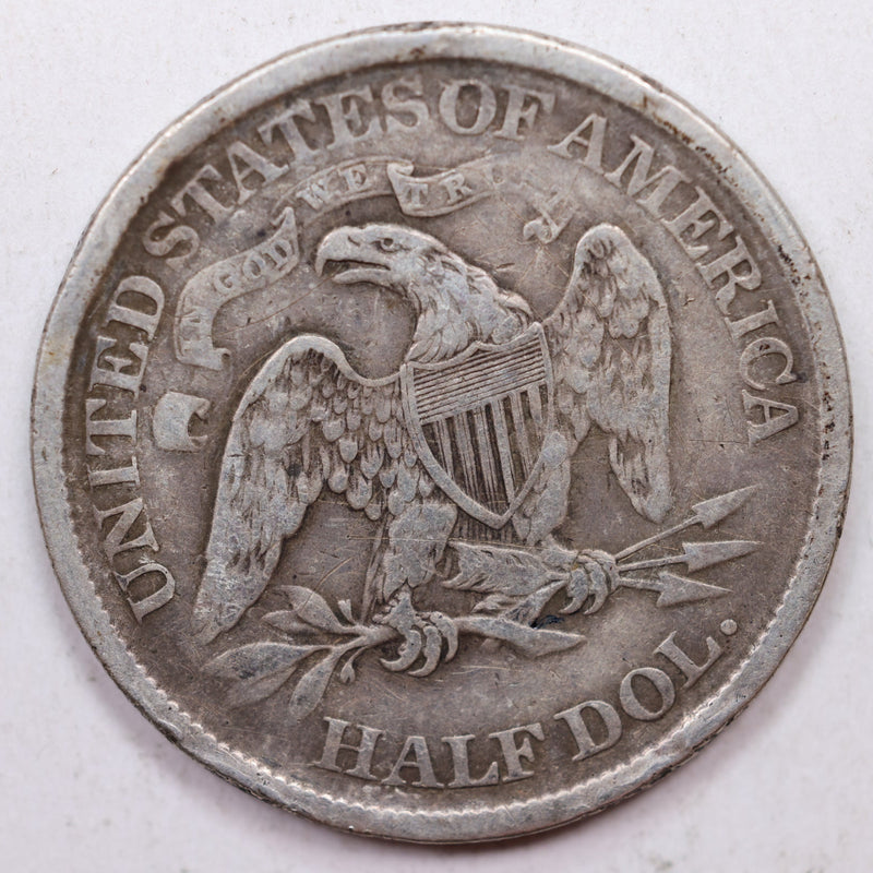 1866 Seated Liberty Half Dollar, 'Harder Date' Circulated Coin, Store Sale