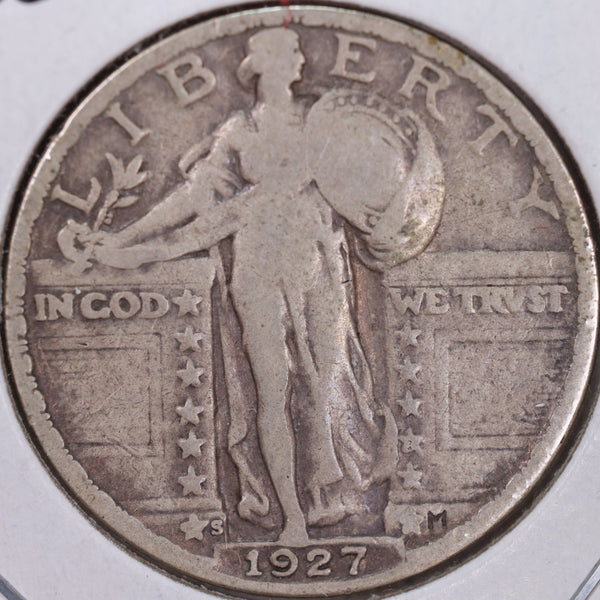 1927-S Standing Liberty Quarter, Very Fine Circulated Coin, Store #QR0130
