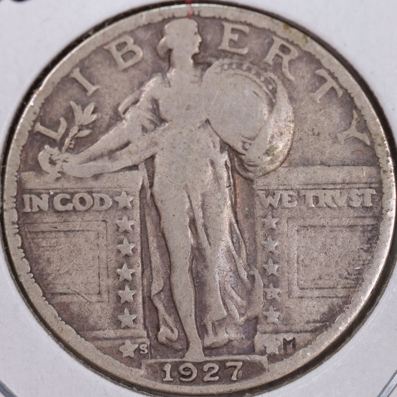 1927-S Standing Liberty Quarter, Very Fine Circulated Coin, Store