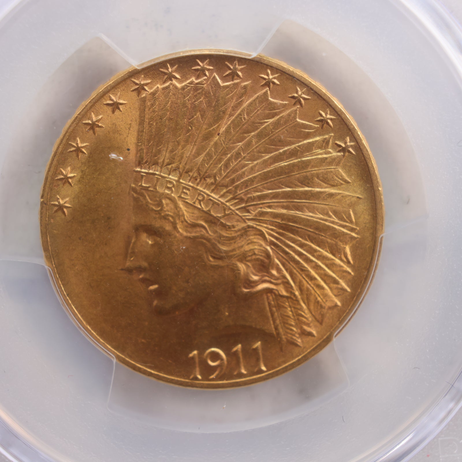 1911 $10 Gold Indian, Nice Eye Appeal, PCGS MS-62,  Store Sale #G0023.