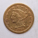 1866-S $2.50 Quarter Eagle Gold Liberty, Circulated Gold Coin, Store Sale