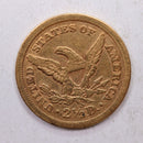 1866-S $2.50 Quarter Eagle Gold Liberty, Circulated Gold Coin, Store Sale