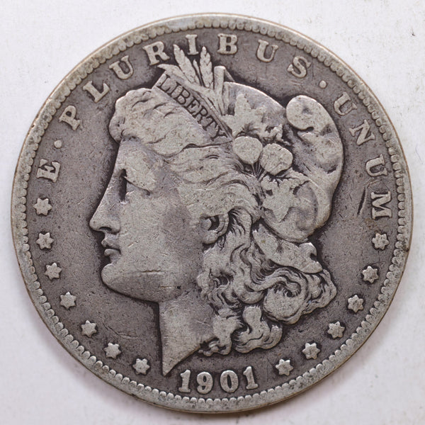 1901 Morgan Silver Dollar, Nice Eye Appeal, Circulated Coin., Store #DR0691.
