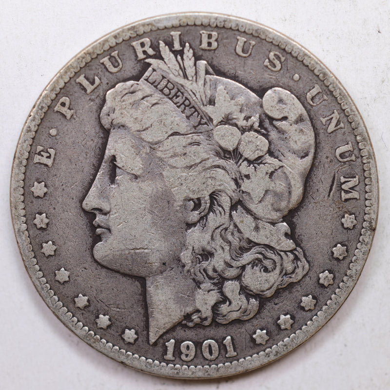 1901 Morgan Silver Dollar, Nice Eye Appeal, Circulated Coin., Store