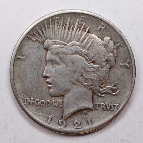 1921 Peace Silver Dollar, Nice Eye Appeal, Circulated Coin., Store Sale #DR0696.