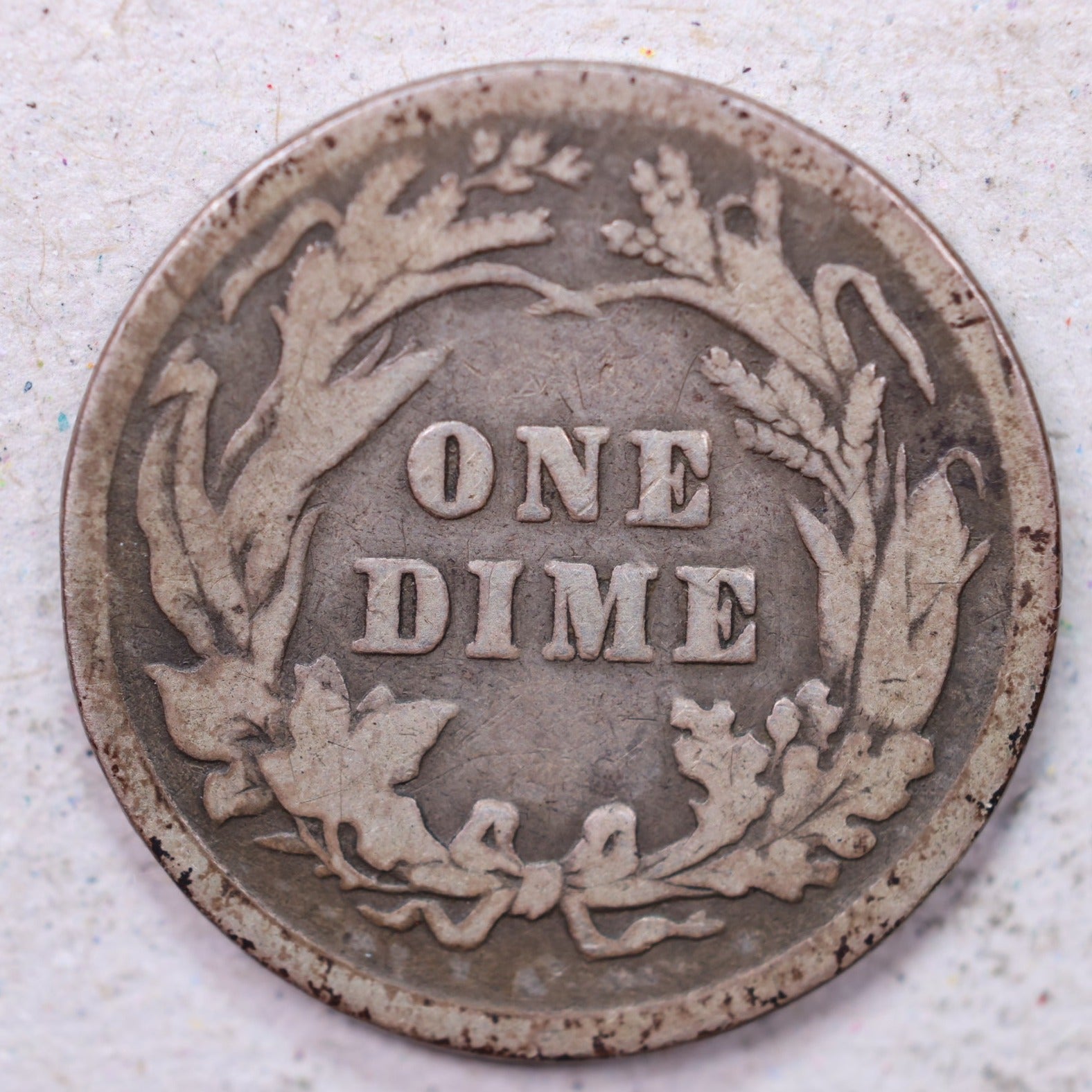1894 Barber Silver Dime., Good Circulated Coin., Store #1168