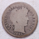 1894-O Barber Silver Dime., Good Circulated Coin., Store
