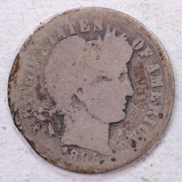 1895-O Barber Silver Dime., Fair Circulated Coin., Store #1170