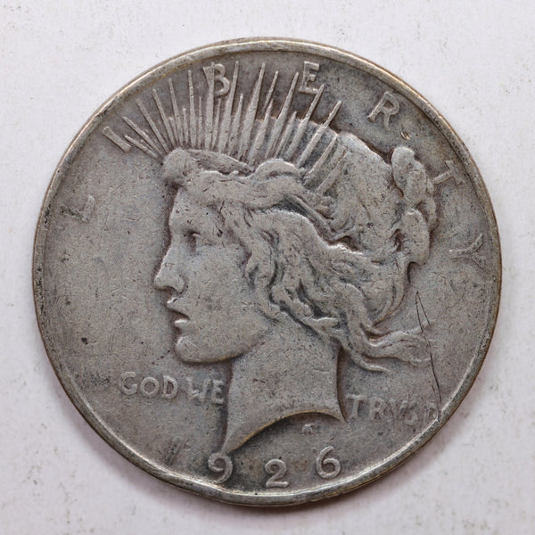 1926-D Peace Silver Dollar, Nice Circulated Condition, Coin., Store Sale #DR0698.