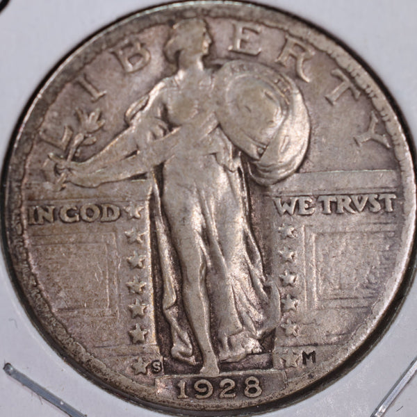 1928-S Standing Liberty Quarter, Very Fine Circulated Coin, Store #QR0136