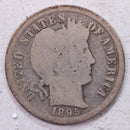 1895-S Barber Silver Dime, Good Circulated Coin, Store