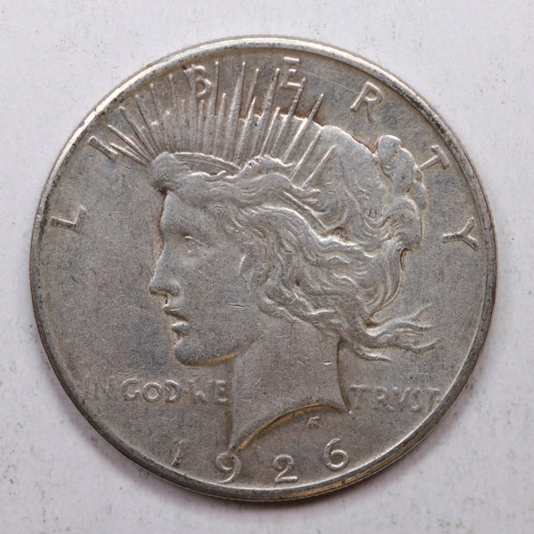 1926-S Peace Silver Dollar, Nice Circulated Condition, Coin., Store Sale #DR0699.