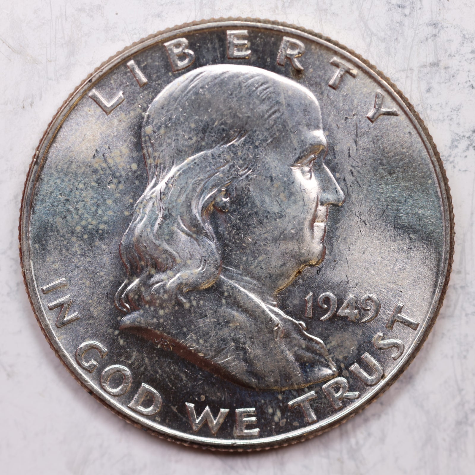 1949 Franklin Half Dollar, Mint State Uncirculated Coin, Store #HR1246