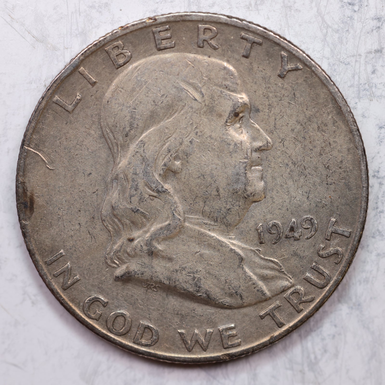 1949-D Franklin Half Dollar, Very Fine Circulated Coin, Store #HR1247