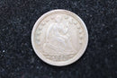 1853 Seated Liberty Half Dime, Affordable Circulated Coin, SALE