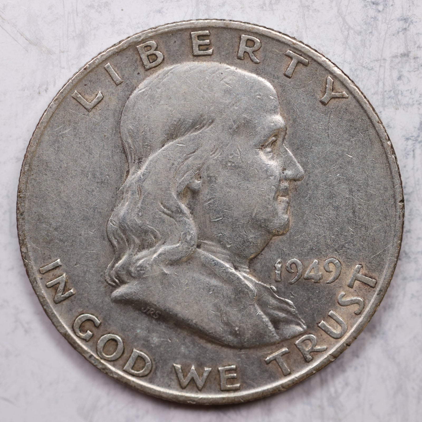 1949-D Franklin Half Dollar, Very Fine Circulated Coin, Store #HR1249