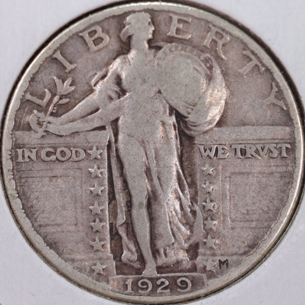 1929 Standing Liberty Quarter, Very Fine Circulated Coin, Store #QR0141