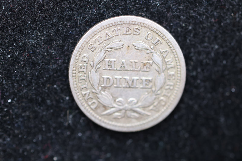 1853 Seated Liberty Half Dime, Affordable Circulated Coin, SALE
