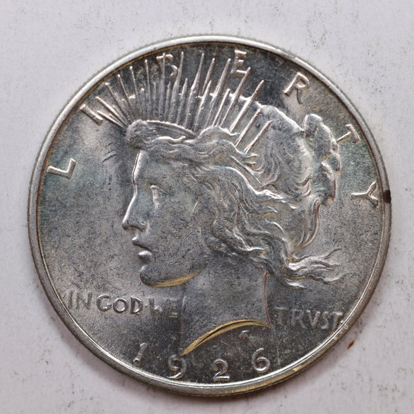 1926-S Peace Silver Dollar, Nice Uncirculated Condition, Coin., Store Sale #DR0706.