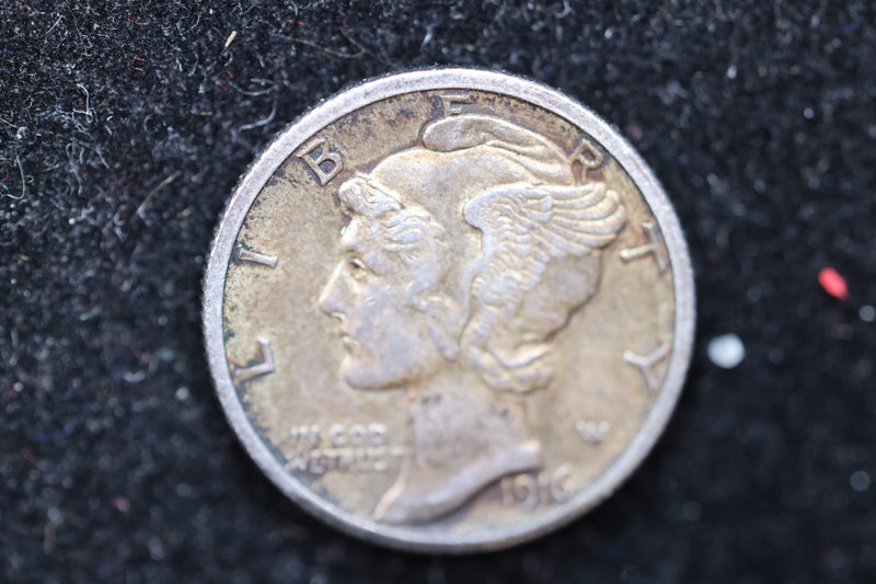 1916-S Mercury Dime, Affordable Circulated Coin, SALE