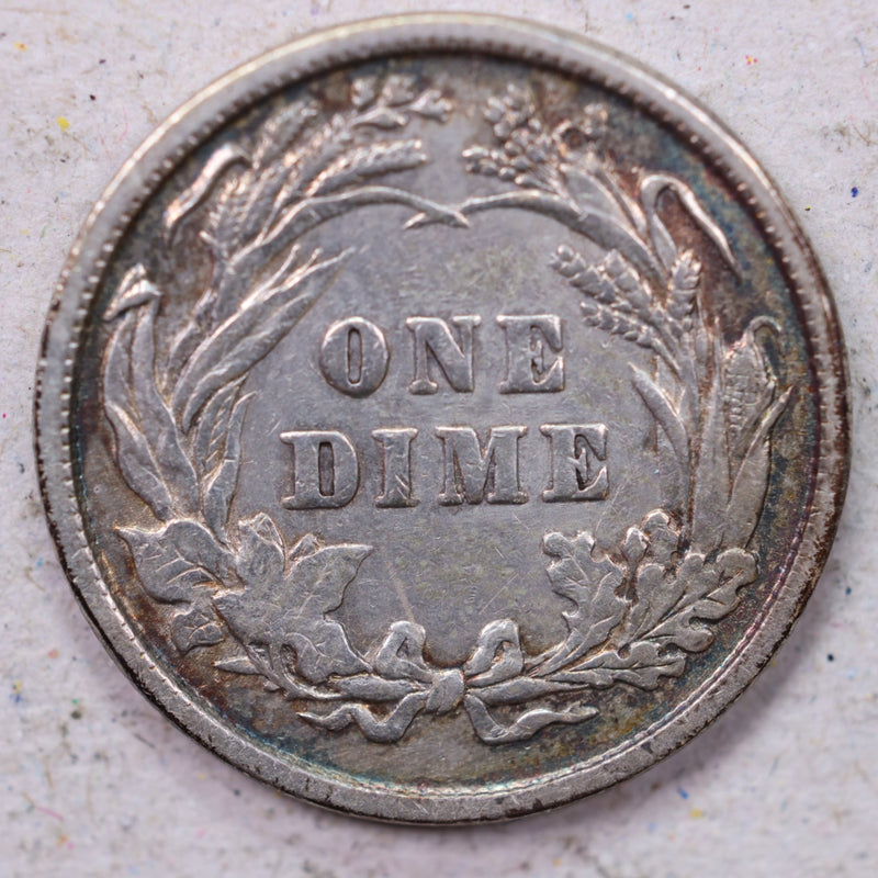 1898 Barber Silver Dime., Extra Fine Circulated Coin., Store