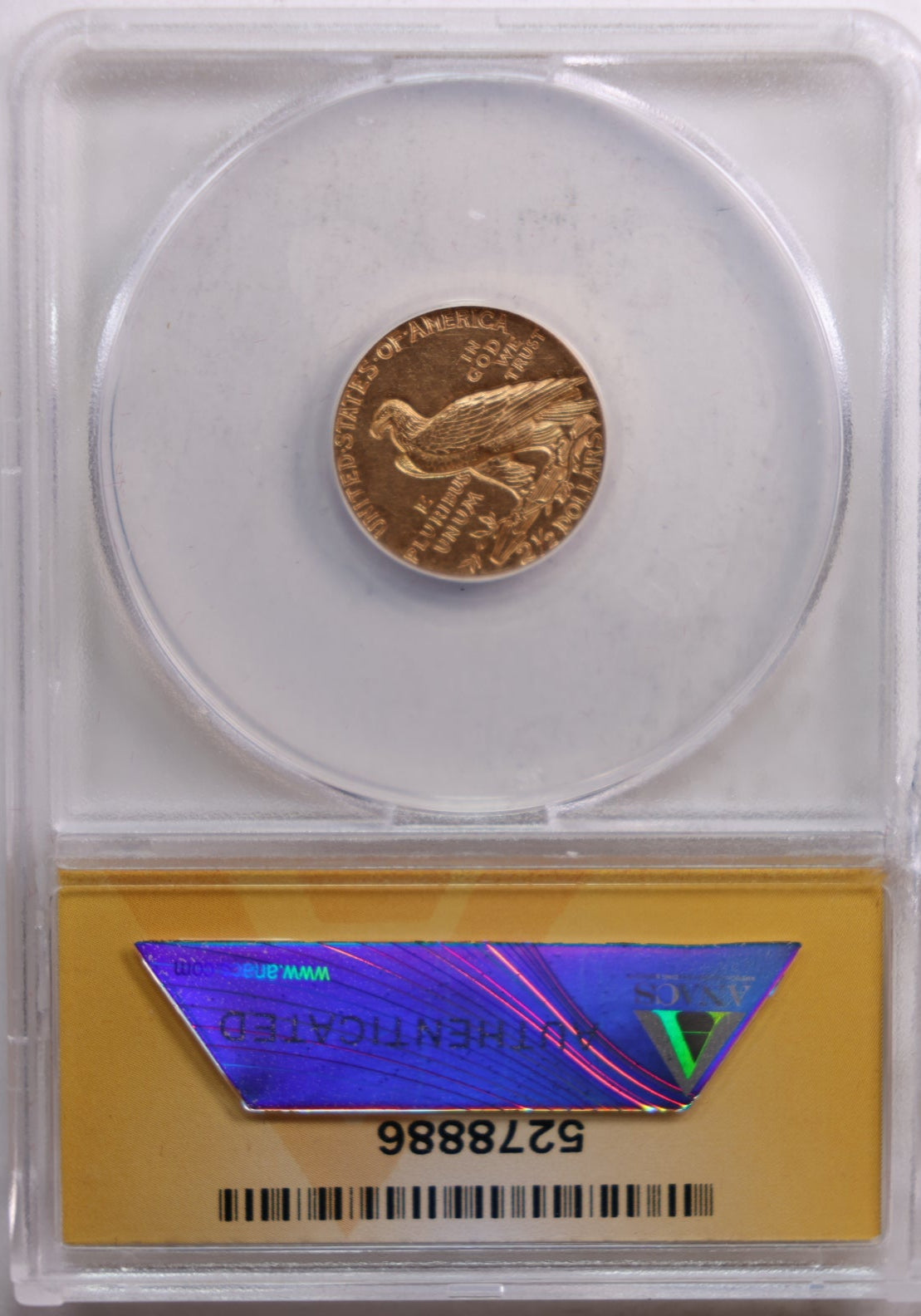 1929 $2.50 Quarter Eagle, Indian, Gold Coin, ANACS AU-55, Store Sale #G0032.