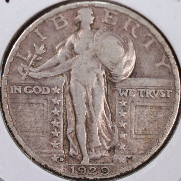 1929-D Standing Liberty Quarter, Very Fine Circulated Coin, Store #QR0147