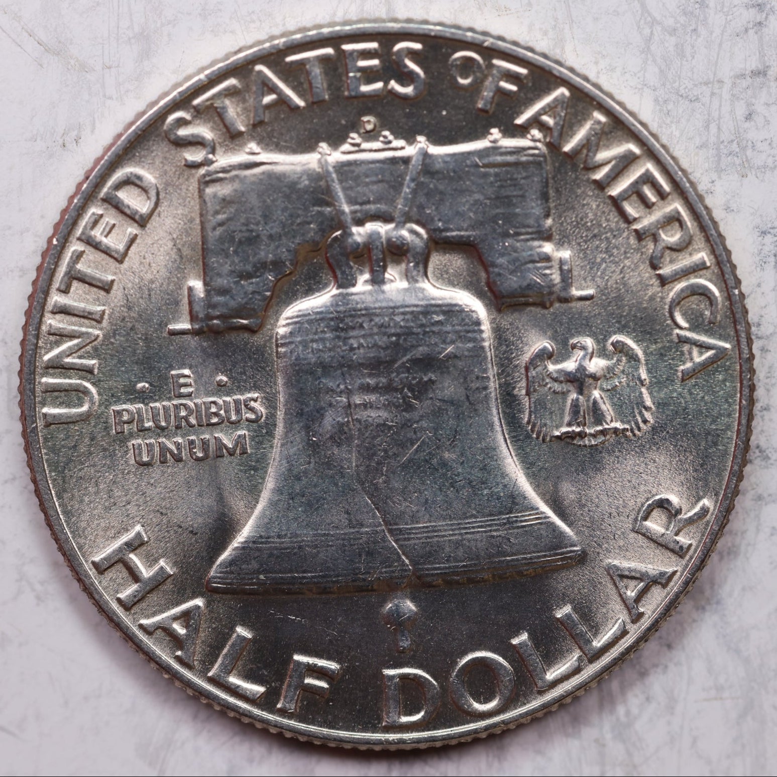 1950-D Franklin Half Dollar, Mint State Uncirculated Coin, Store #HR1255