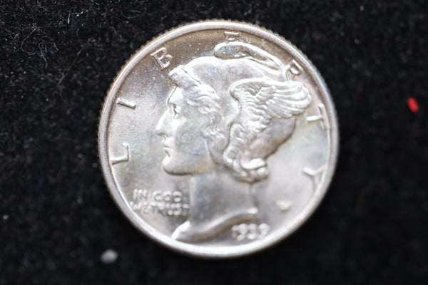 1939 Mercury Silver Dime, Affordable Uncirculated Coin, SALE #88157