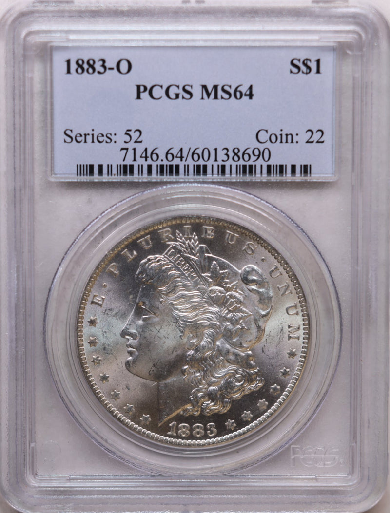 1883-O Morgan Silver Dollar, Uncirculated, PCGS MS-64, Store SALE