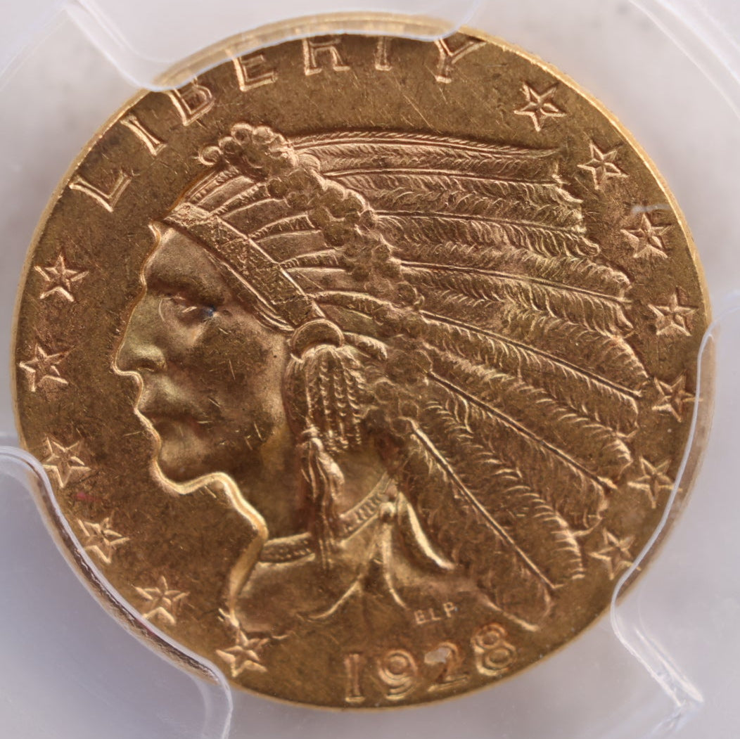 1928 $2.50 Quarter Eagle, Indian, Gold Coin, PCGS MS-61, Store Sale #G0037.
