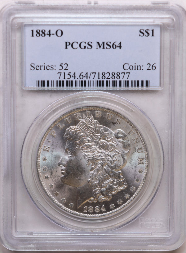 1884-O Morgan Silver Dollar, Uncirculated, PCGS MS-64, Store SALE #GDR0311.