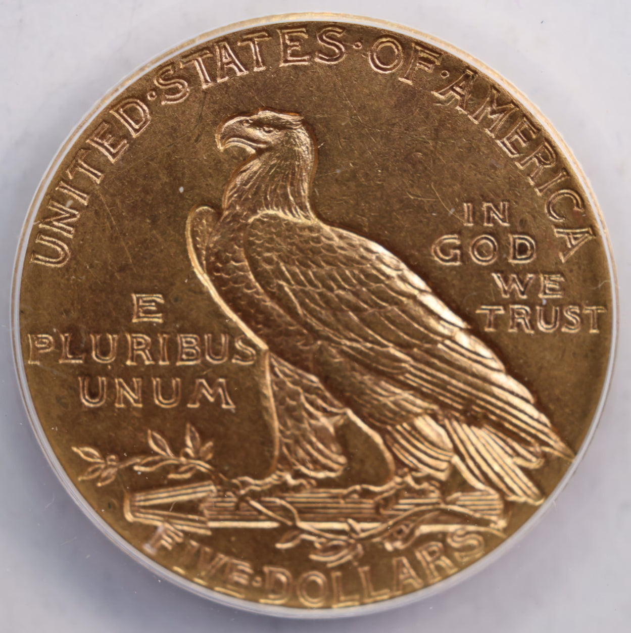 1909-D $5. Half Eagle, Indian, Gold Coin, ANACS AU-58, Store Sale #G0038.