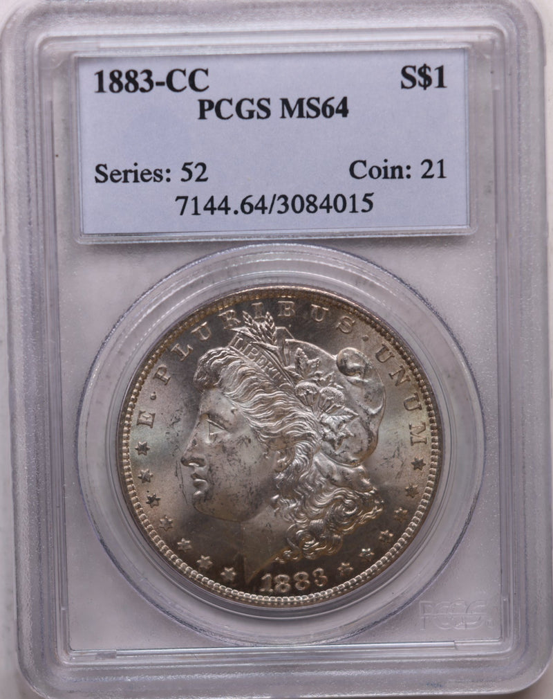 1883-CC Morgan Silver Dollar, Uncirculated, PCGS MS-64, Store SALE
