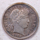 1903-O Barber Silver Dime., About Uncirculated Coin., Store