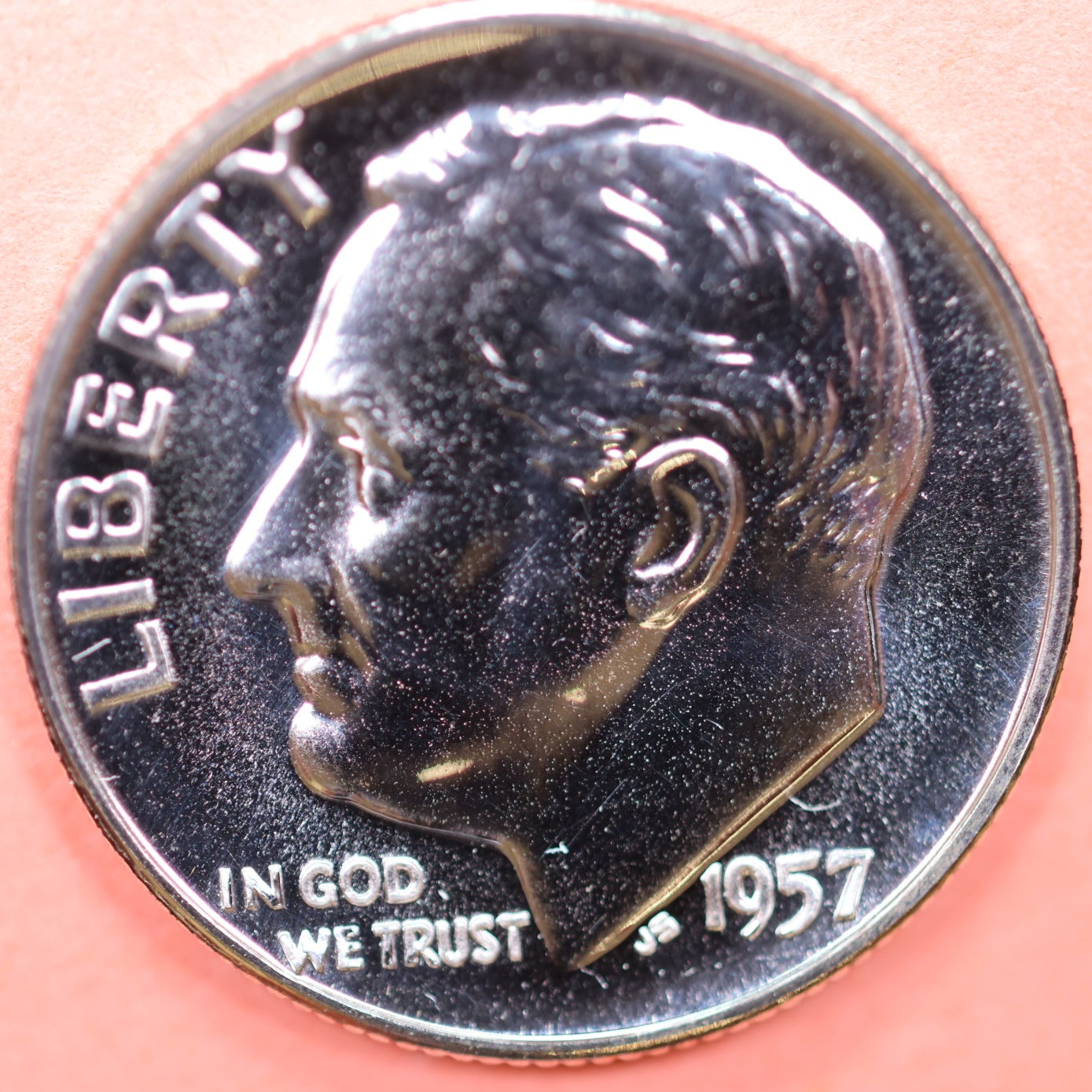 1957 Roosevelt Silver Dime, Proof Strike Coin, Store #88165