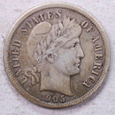 1905 Barber Silver Dime., Very Fine Circulated Coin., Store