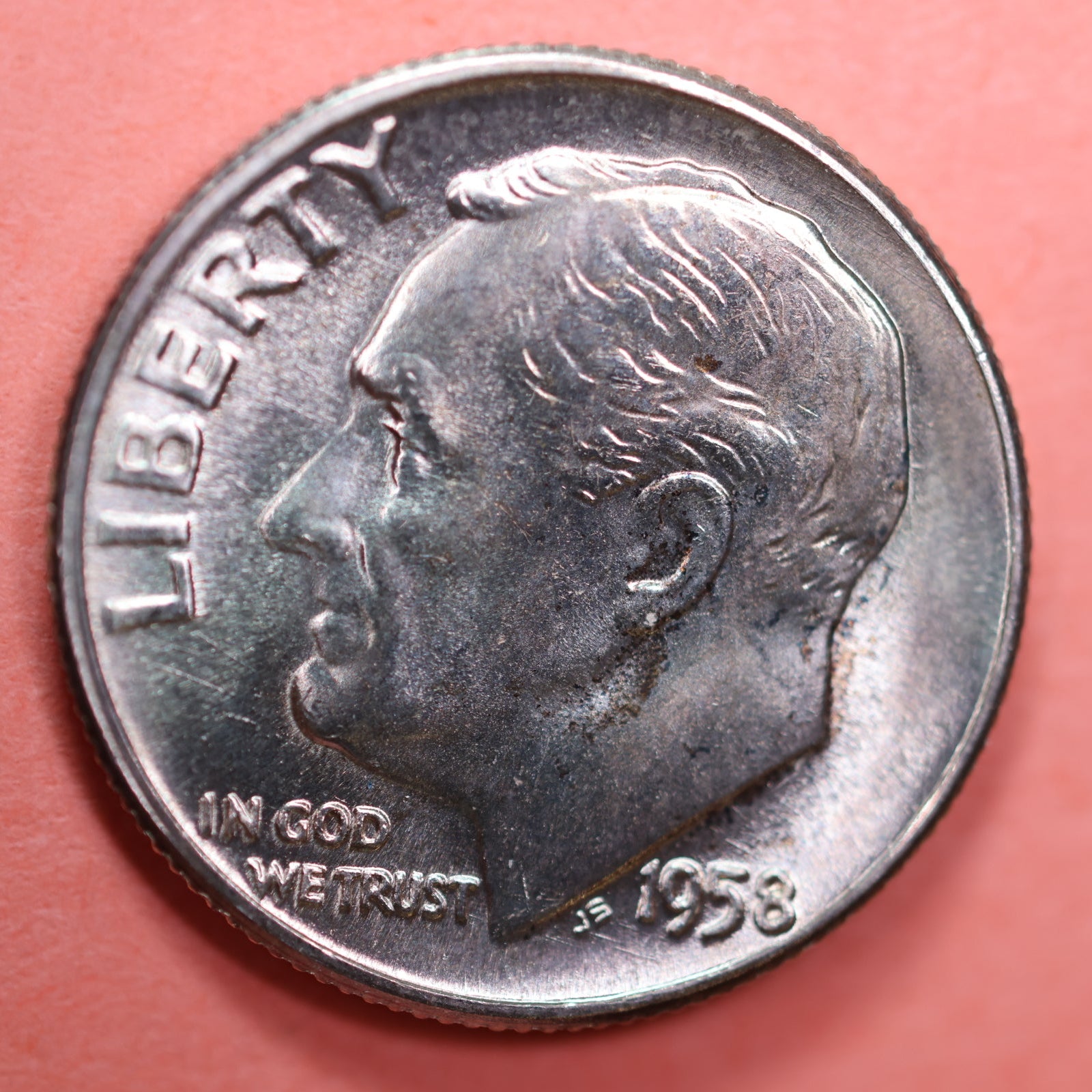 1958 Roosevelt Silver Dime, Mint State Uncirculated Coin, Store #88168