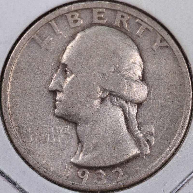 1932-S Washington Silver Quarter, Fine+ Circulated Coin, Store
