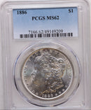 1886 Morgan Silver Dollar, Uncirculated, PCGS MS-62, Store SALE