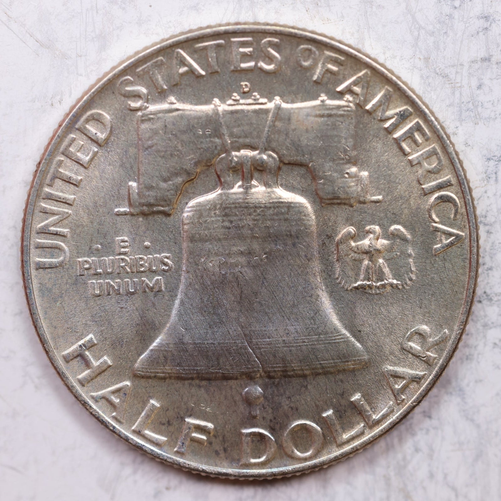 1954-D Franklin Half Dollar, Mint State Uncirculated Coin, Store #HR1272