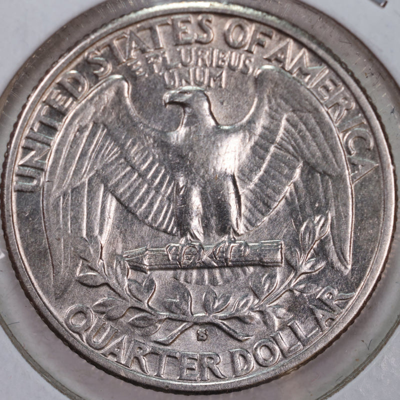 1932-S Washington Silver Quarter, Abt Uncirculated+ Coin, Store