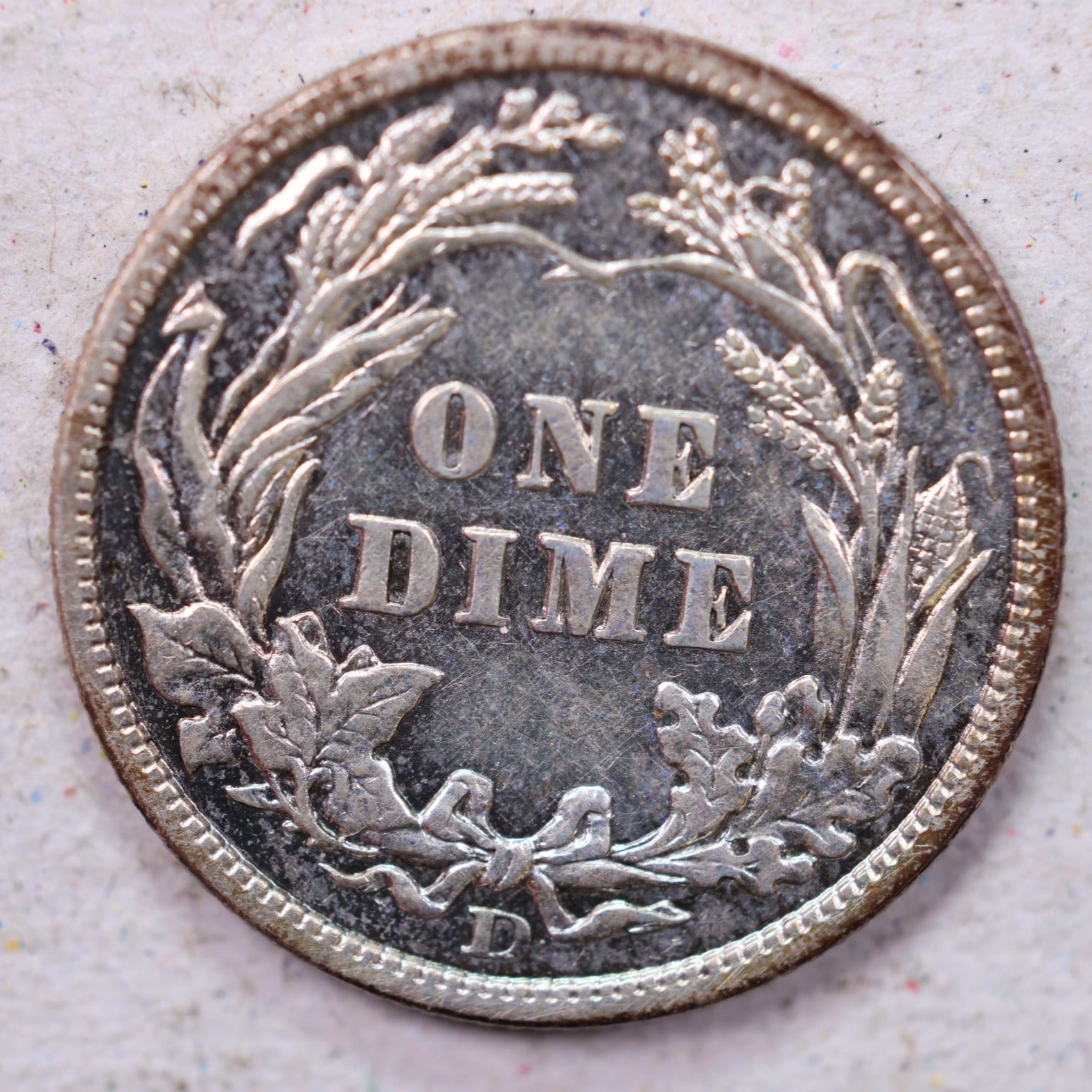 1906-D Barber Silver Dime., Extra Fine Circulated Coin., Store #1300