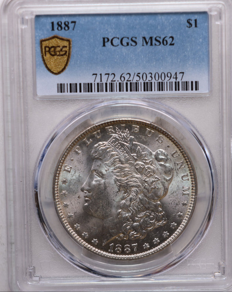 1887 Morgan Silver Dollar, Uncirculated, PCGS MS-62, Store SALE