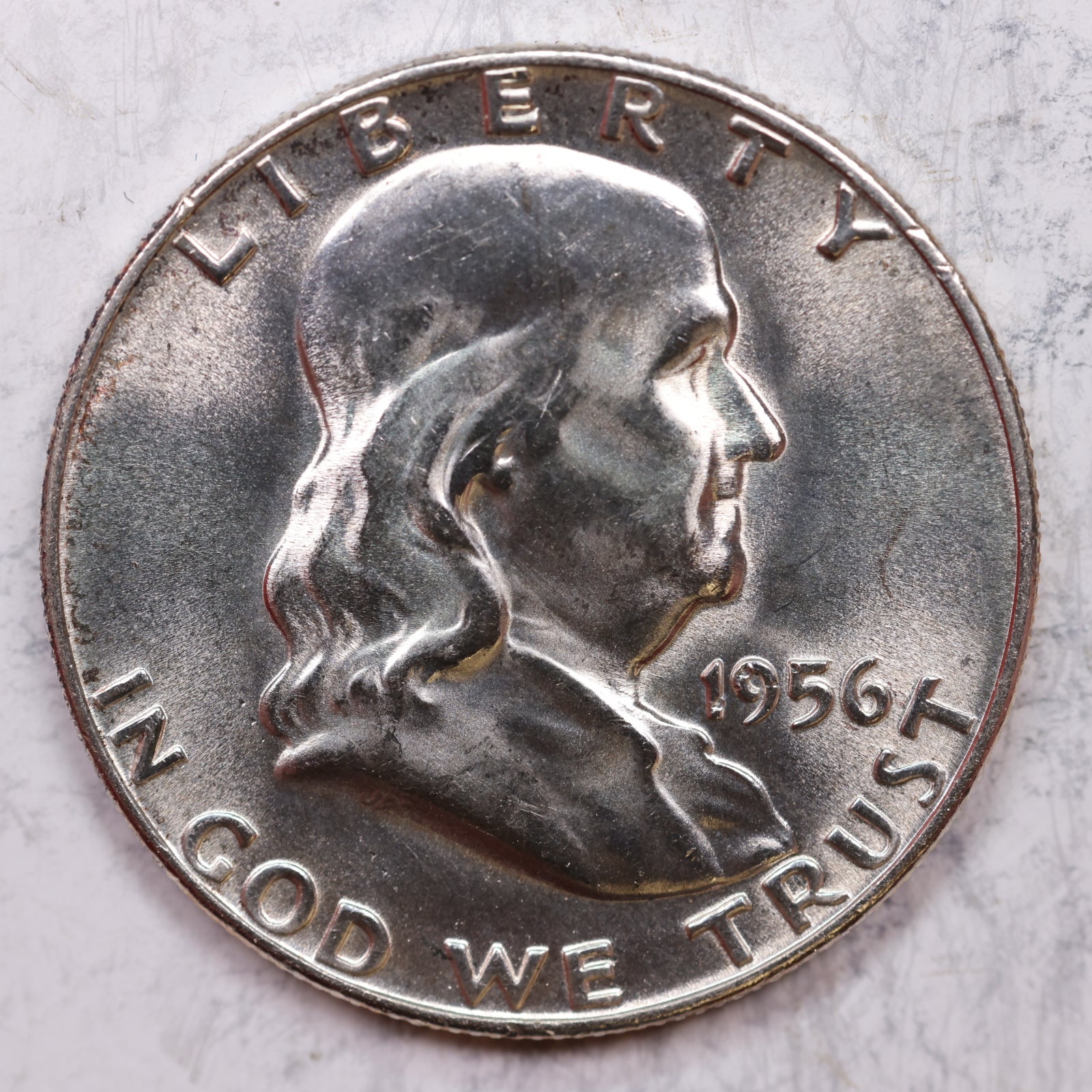 1956 Franklin Half Dollar, Mint State Uncirculated Coin, Store #HR1276